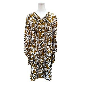 Diane von Furstenberg Silk Blend Print Dress - Size 10